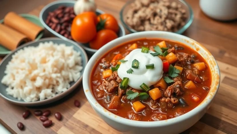 Chili con carne med ris hemma